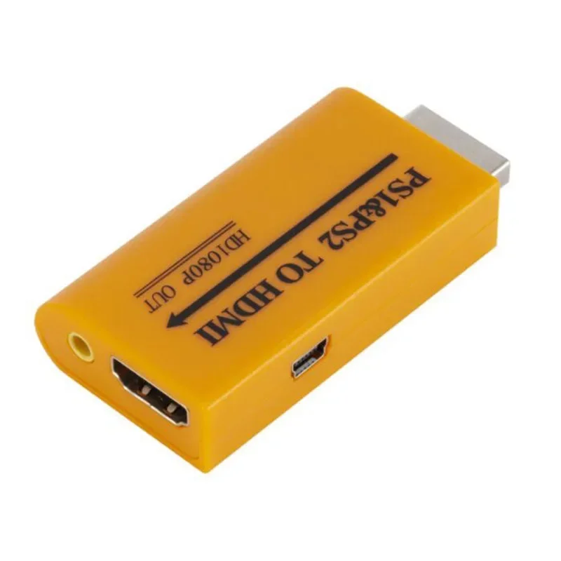 Wsparcie aktualizacji 1080P wyjście PS1 i PS2 do HDMI-kompatybilny z 3.5mm konwerter audio-wideo dla PS1 PS2 odtwarzacz do Adapter HDMI