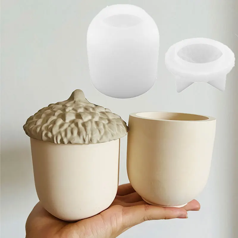 Weihnachts-Tannenzapfen-Weihnachtsmann-Kerzenglasform DIY Handgemachtes Weihnachtsornament Gips-Harz-Gießformen Heimdekoration