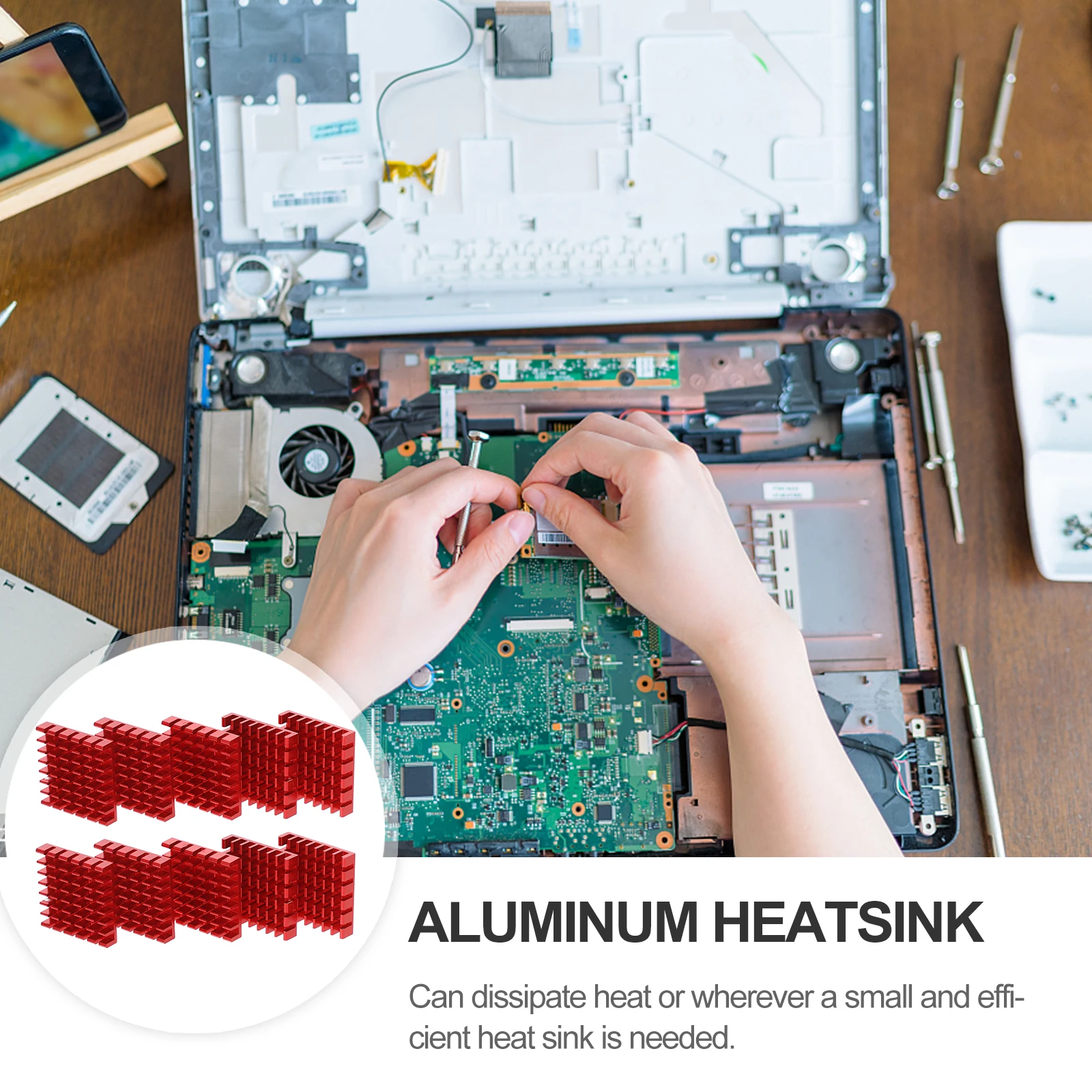 

10pcs HeatSink Module Cooling Radiator for CPU IC GPU Efficient Heat Dissipation ProlongChipLife Aluminum heatsink