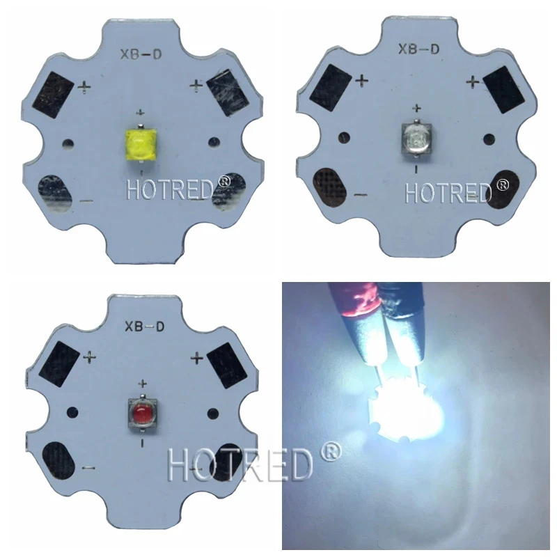 10 sztuk/partia US oryginalny 2525 XBD XB-D 3W wysokiej mocy emiter Led czerwony/zielony/królewski błękit/zimny ​​biały/neutralny biały/ciepły biały