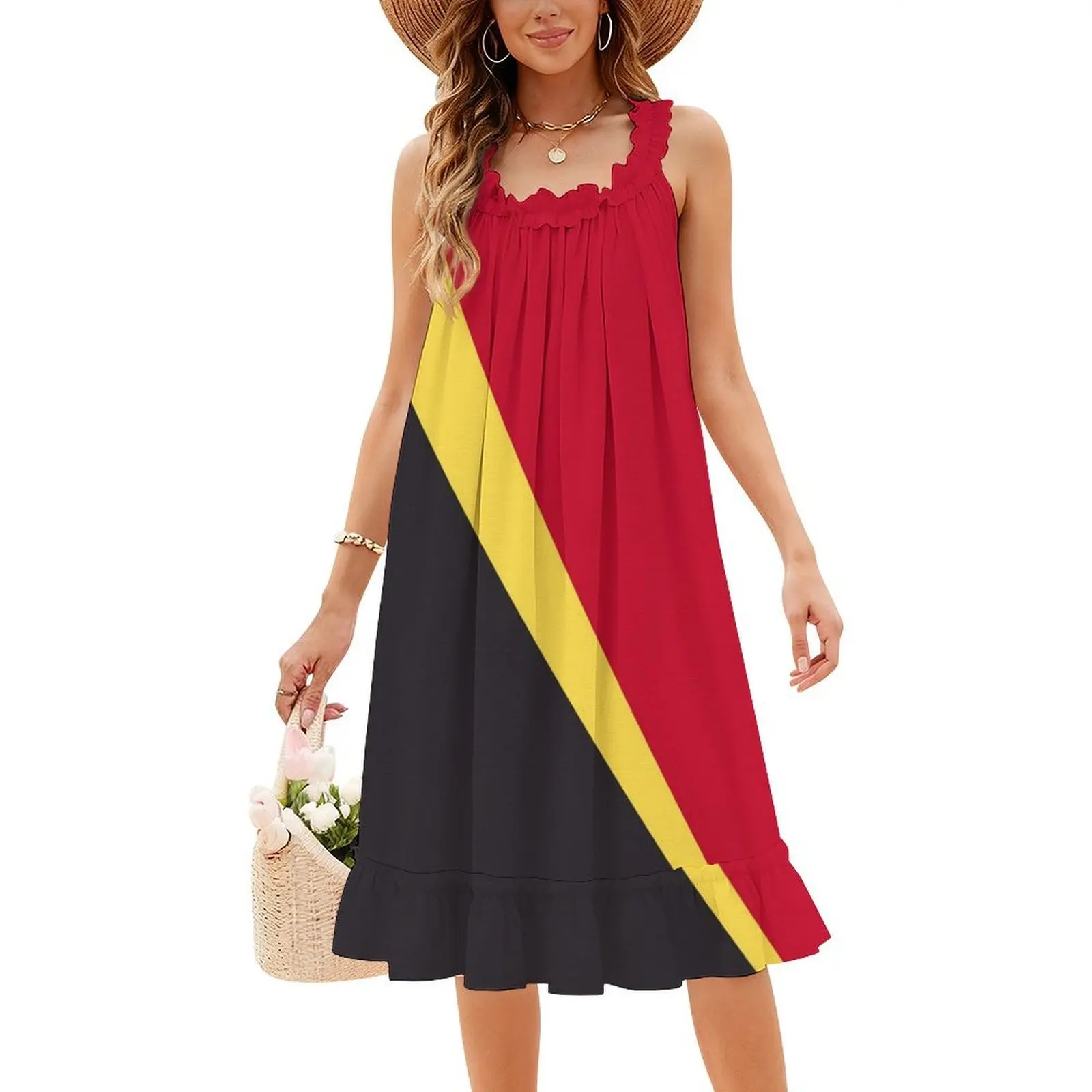 فستان بألوان على شكل قلب فستان أنيق للحفلات الصيفية للنساء سكوديريا F 1 سكوديريا سباق السيارات ملابس امرأة #4