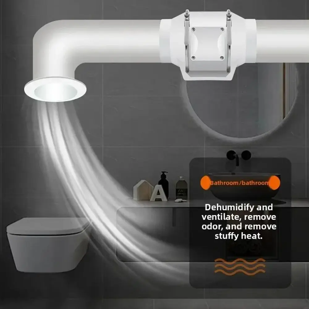 

прочные бесшумные промышленные вытяжные вентиляторы 4/6 дюймов круглые трубы канальный вентилятор воздухоочиститель вентилятор ванная комната кухня туалет стена