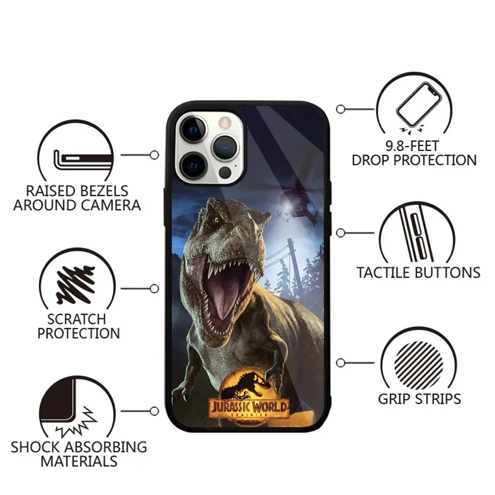 J-Jurassic Park Dinosaur World Phone Case For iPhone 16,15,14,13,12,11,Plus,Pro,Max,Mini Magsafe Magnetic Wireless Charging