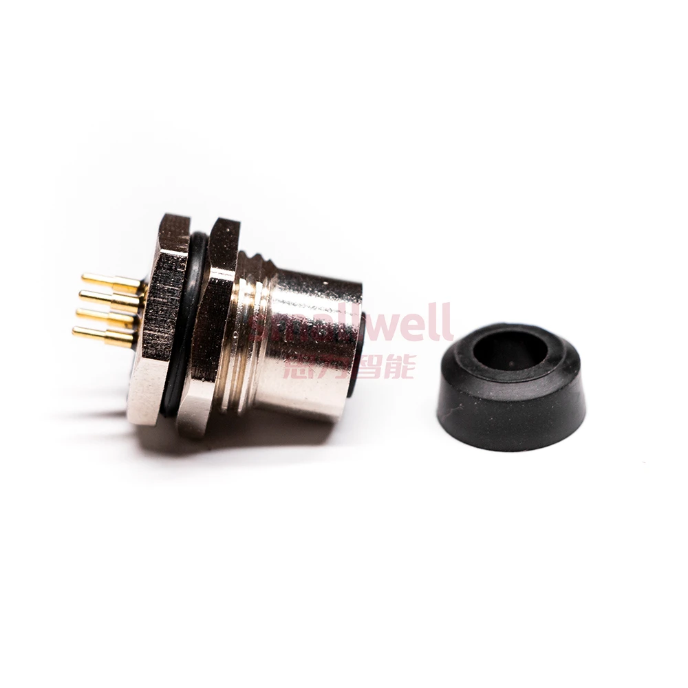M12 4-core A buckle hole panel installation socket board after installation unshielded plug board opening size M16