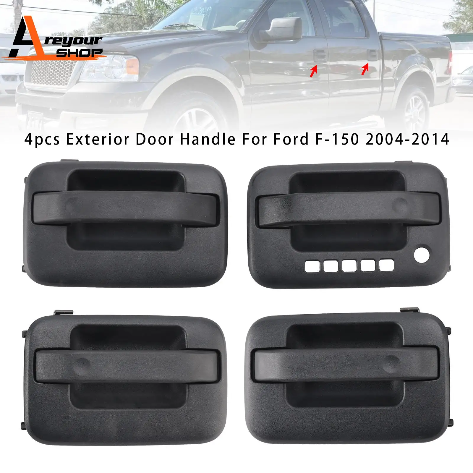 

4pcs Exterior Door Handle for Ford F-150 2004-2014
