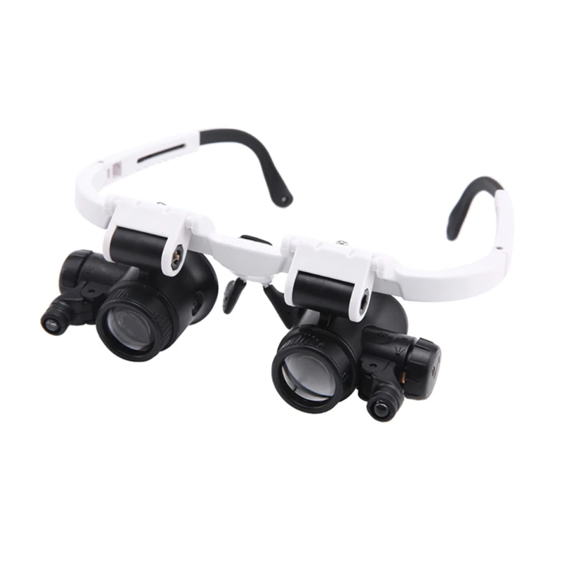 Adjustable Headband Magnifying Glass with Led Light 8X15X23X Magnifier Goggles- Binocular Glasses Handsfree Magnifier