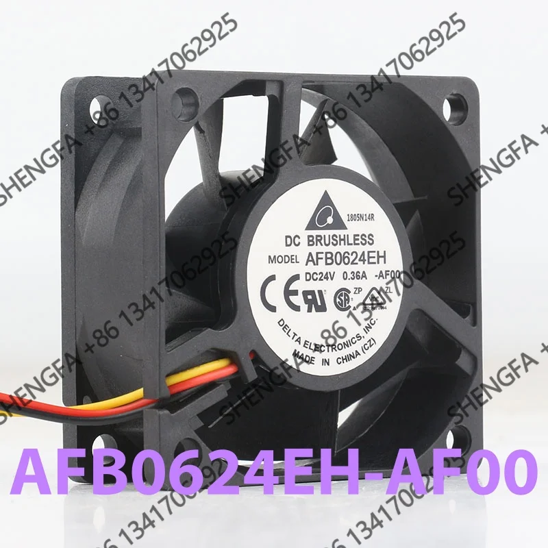 Cooling Fan AFB0624EH-AF00 Delta 5V 12V 48V DC 24V 0.36A AC EC 6025 60X60X25MM 6CM Three-wire Alarm Cabinet Double Ball Inverter