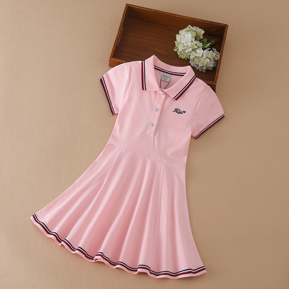 Robe de dehors en Coton pour Fille, Tenue de Tennis à Col Rabattu, Manches Courtes, Golf, Nouvelle Collection Été 2023