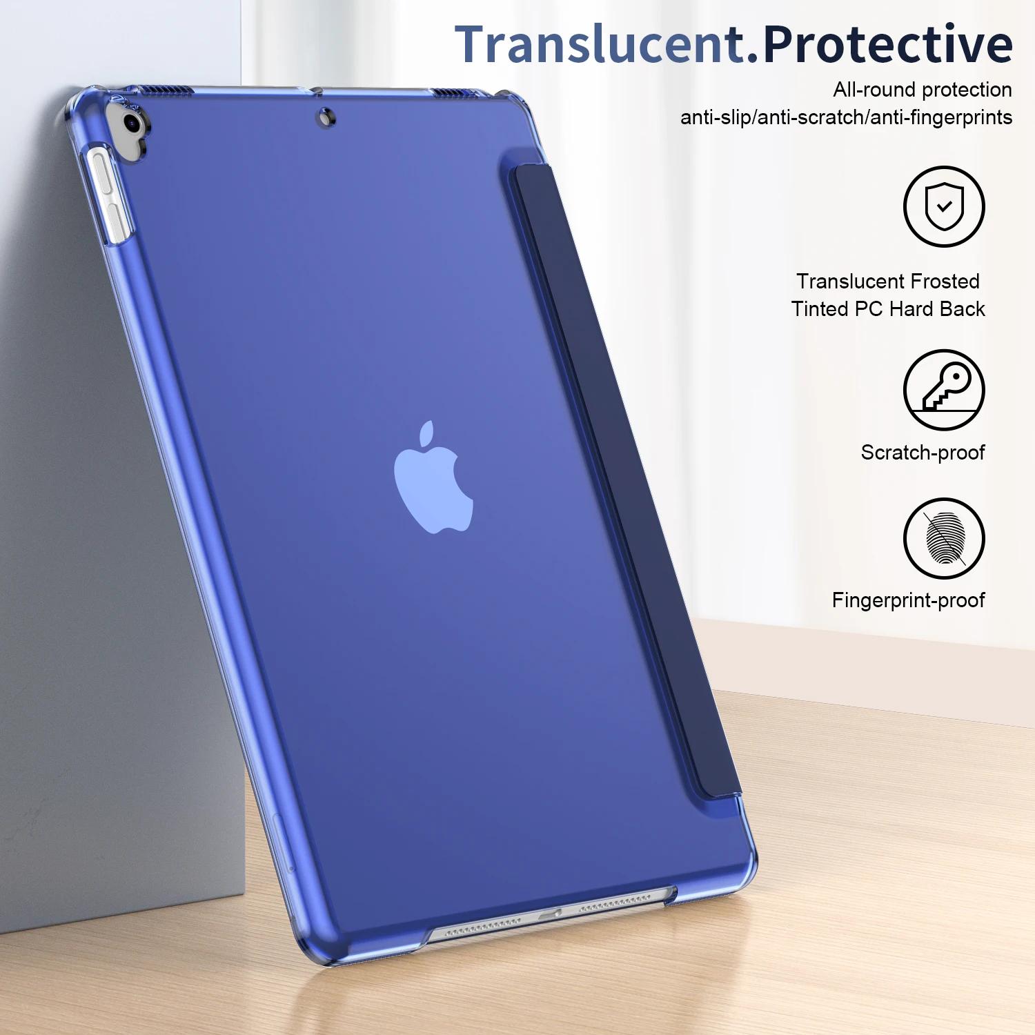 iPad 10.2インチケース iPad 第9世代 2021/ iPad 第8世代 2020/ iPad 第7世代 /Pro10.5インチ /Air 3ケース、スリムハードバックスマートカバー