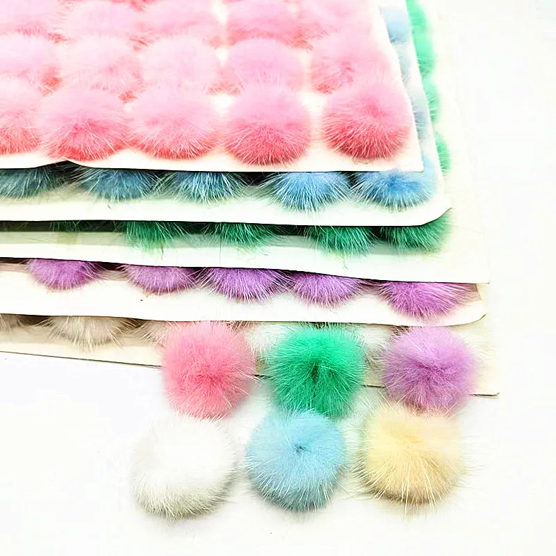 Mink Pompom 35mm DIY Pompon Balls Pom Pom for Sewing on Knitted Keychain Scarf Shoes Hats Earrings DIY Jewelry Crafts Supplies