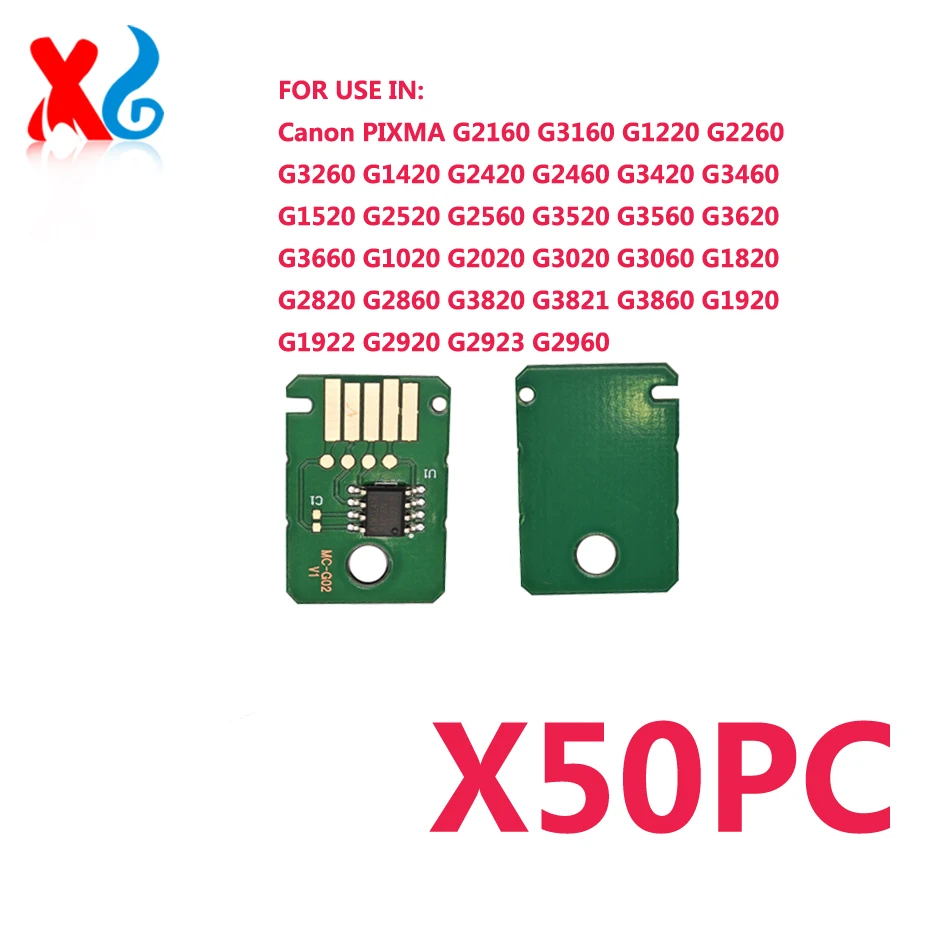 

50PCS MC-G02 Maintenance Tank Chip For Canon PIXMA G2160 G3160 G1220 G3520 G3560 G3620 G3660 G1020 G1922 G2920 G2923 G2960 G3860