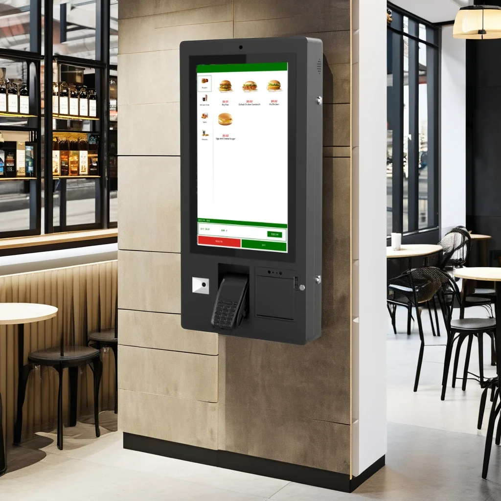 21.5-Inch cashless payment device Self-ordering payment end point kiosk for ordering with POS software