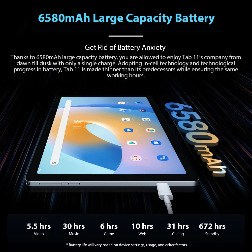 Blackview Tab 11 8GB+128GB Tablet 10.36 Inch 2000x1200 2K Display
