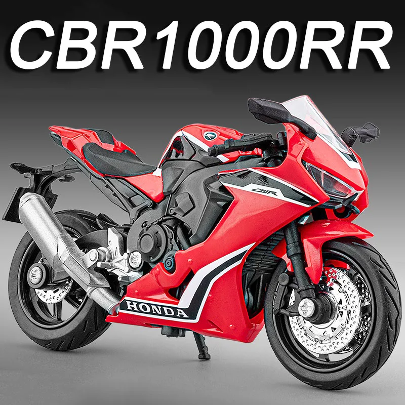 

1:18 Hayabusa R1 GSX1000R CBR1000RR миниатюрные игрушечные модели мотоциклов, литой под давлением сплав, амортизация, переднее колесо, рулевое управление, подарки