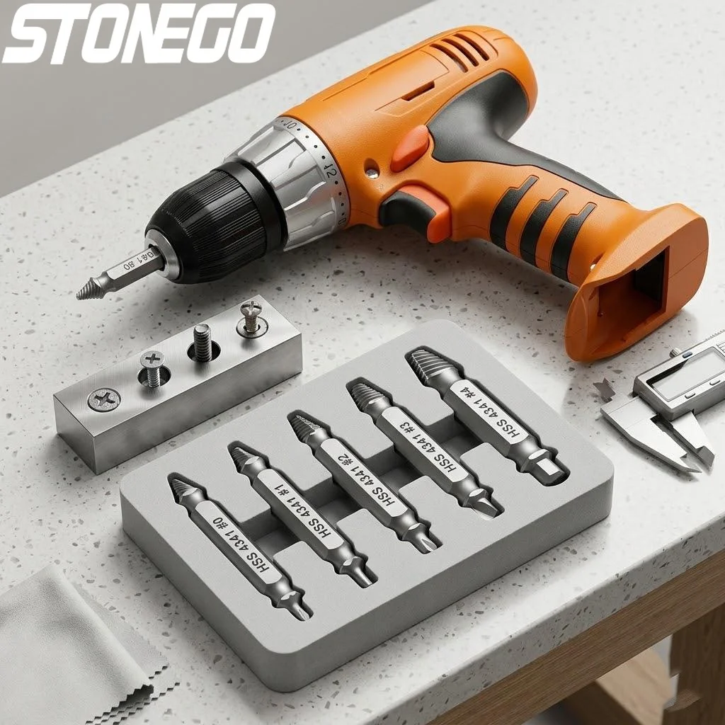 

Screw Extractor Tool Set Broken Bolt Remover Drill Bit Kit for Damaged Stripped Screws and Bolts Repair Tool