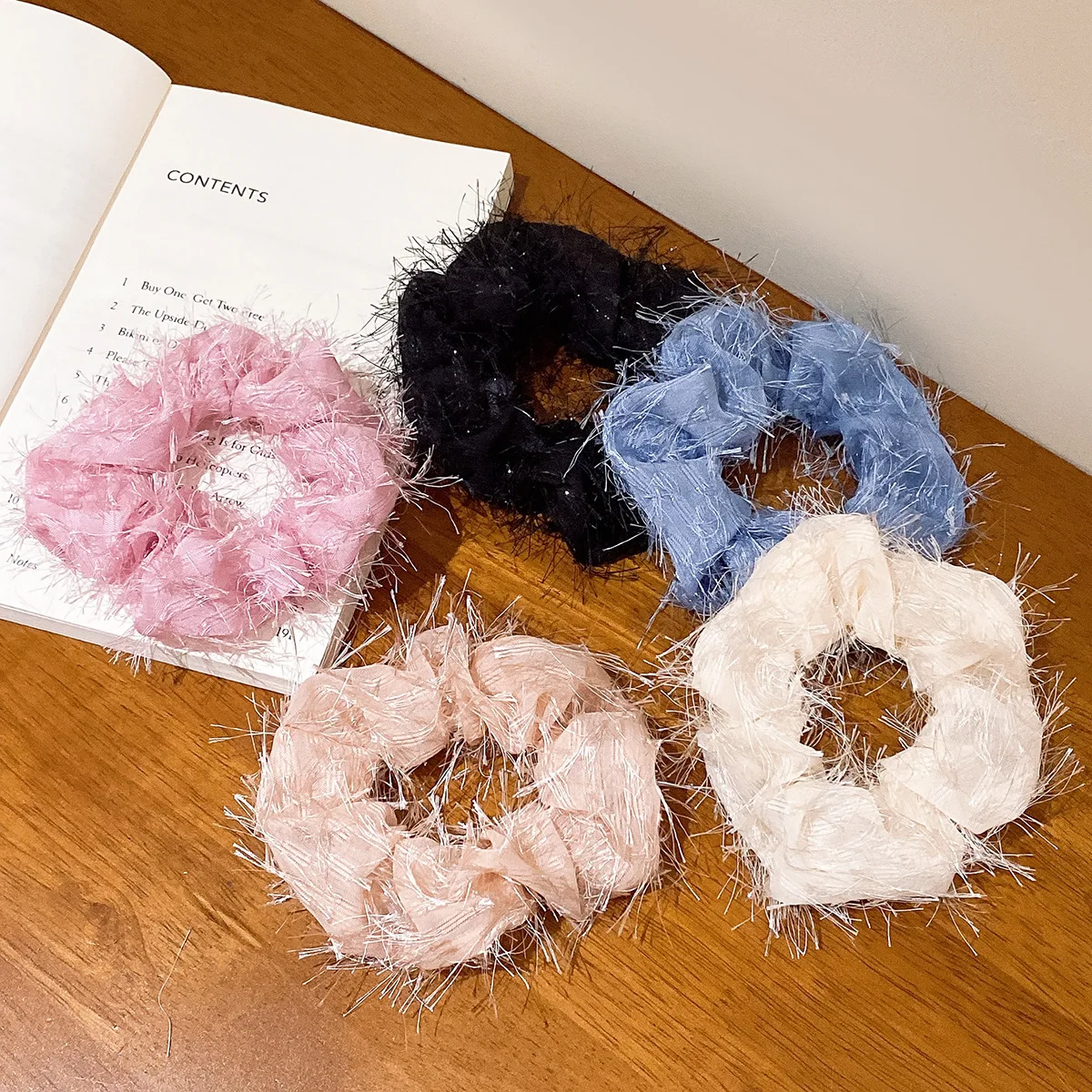 

Mesh Yarn Fluffy Large Intestine Hair Loop Hair Rope For Women With high-end Sweet Woman Tied Hair Rubber Band Hair Tied
