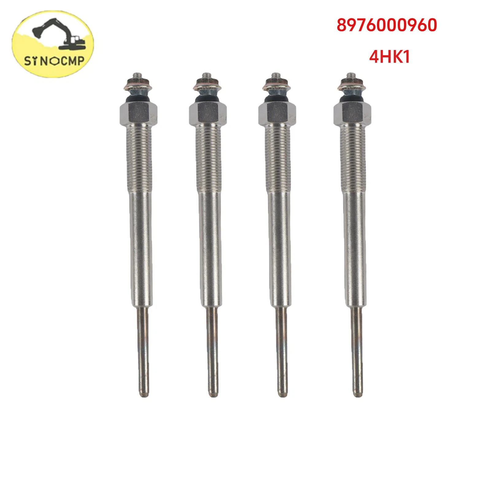 

​4pcs 24v Glow Plug 8976000960 for Chevrolet Isuzu 4HK1 NPR NQR NRR GMC 5.2L Engine Excavator Accesorios Replacement Part