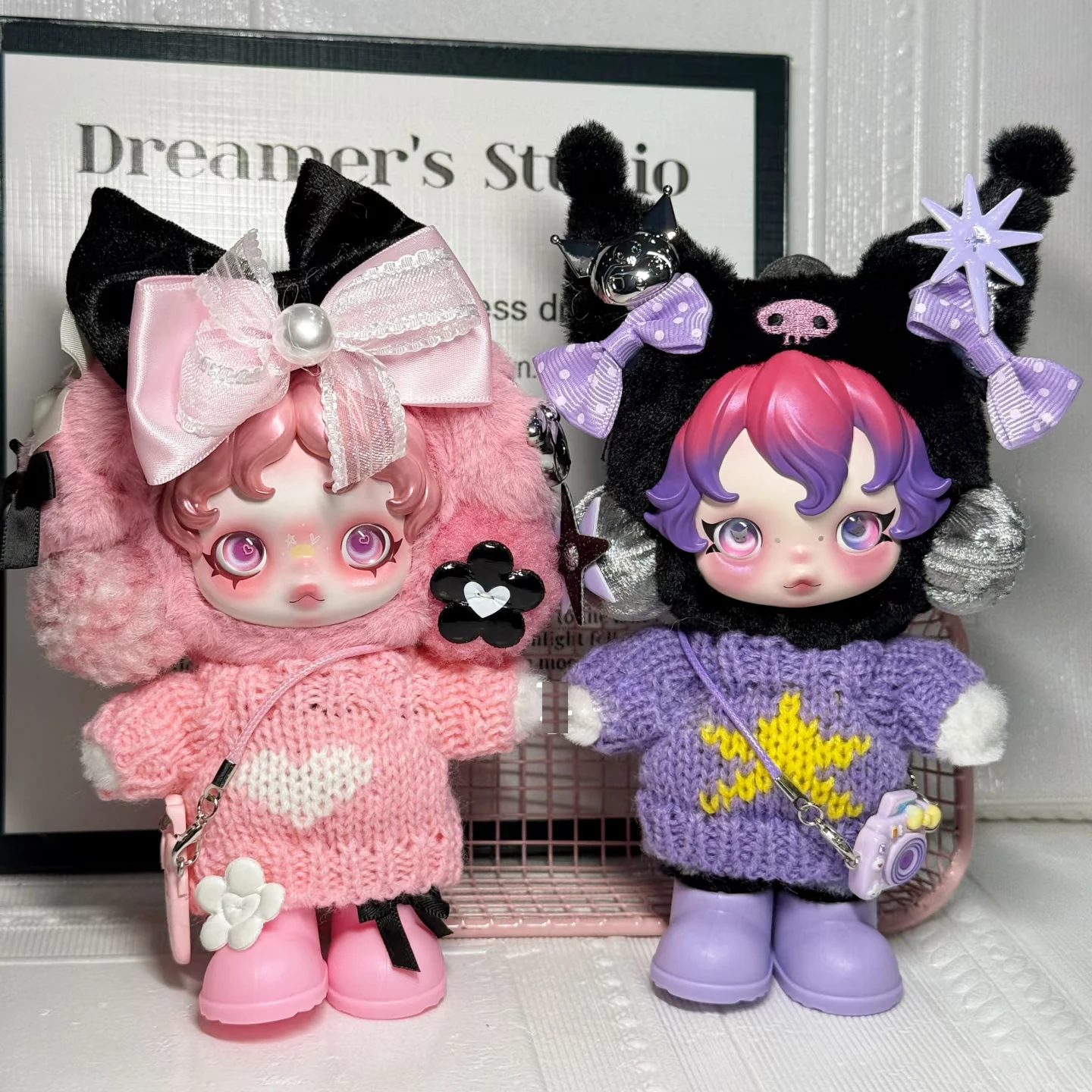 

Skullpanda Co Branded Doll Clothes Cute Knitted Clothes Short Boots Fashionable Doll Bags