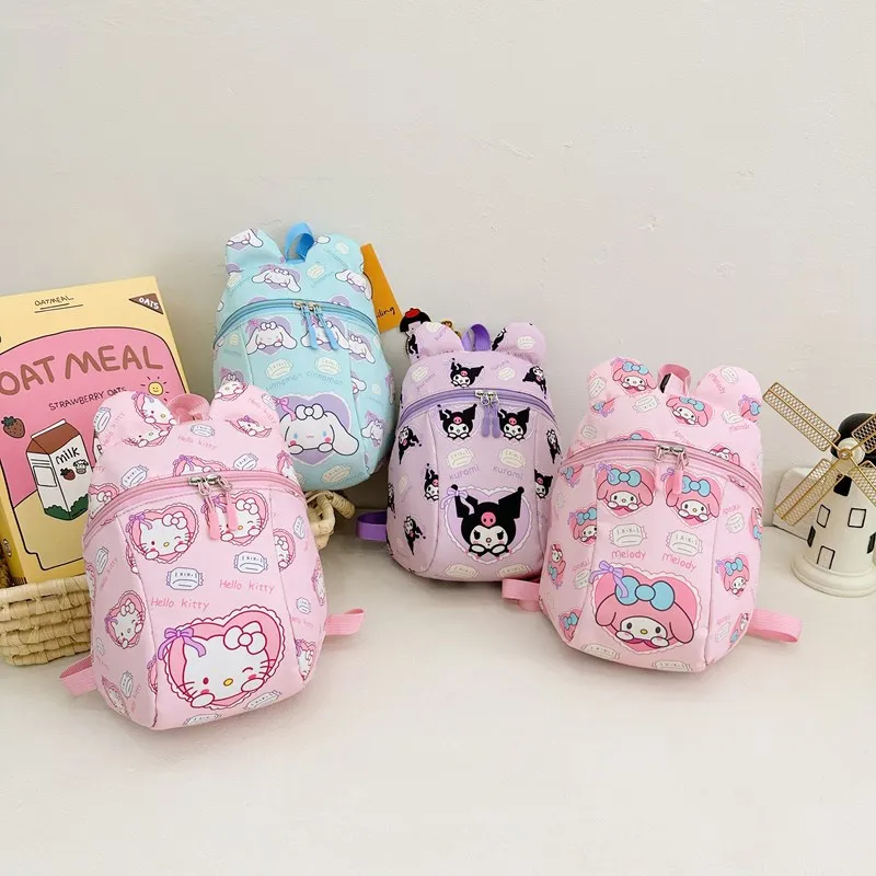 

Sanrio Hello Kitty Kuromi Girls Backpack Cute Cartoon School Bag for Children Lightweight Durable Kids Backpack