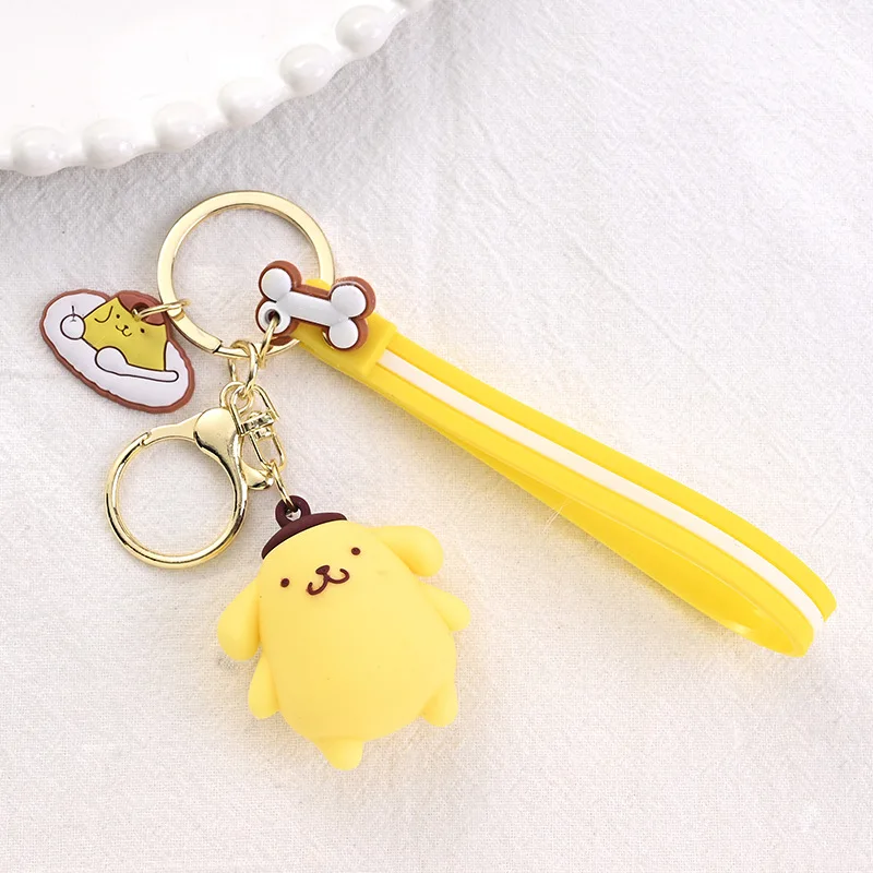 Kawaii سانريو كورومي مرحبا كيتي سينامورول المفاتيح لطيف الكرتون سيارة مفتاح قلادة عصابة المدرسية الديكور هدايا للأصدقاء