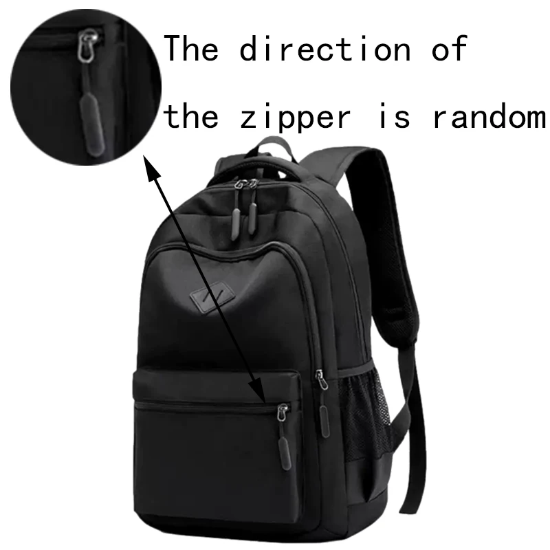 Practical Versatile Black Backpack Multi-Pocket Adjustable-Strap Durable for Daily Use Casual Functional School Bag