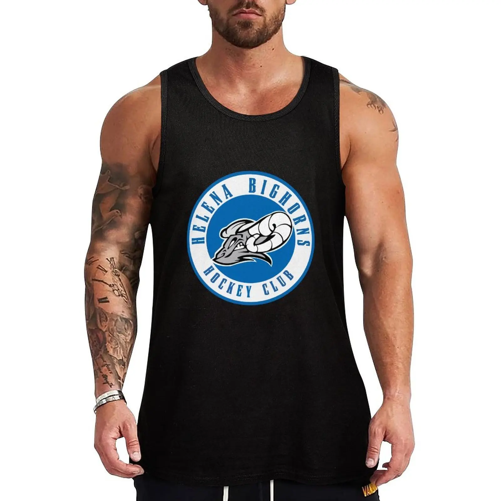 Helena Bighorns hockey Tank Top Basic Casual Sleeveless Top Solid Lightweight Tank