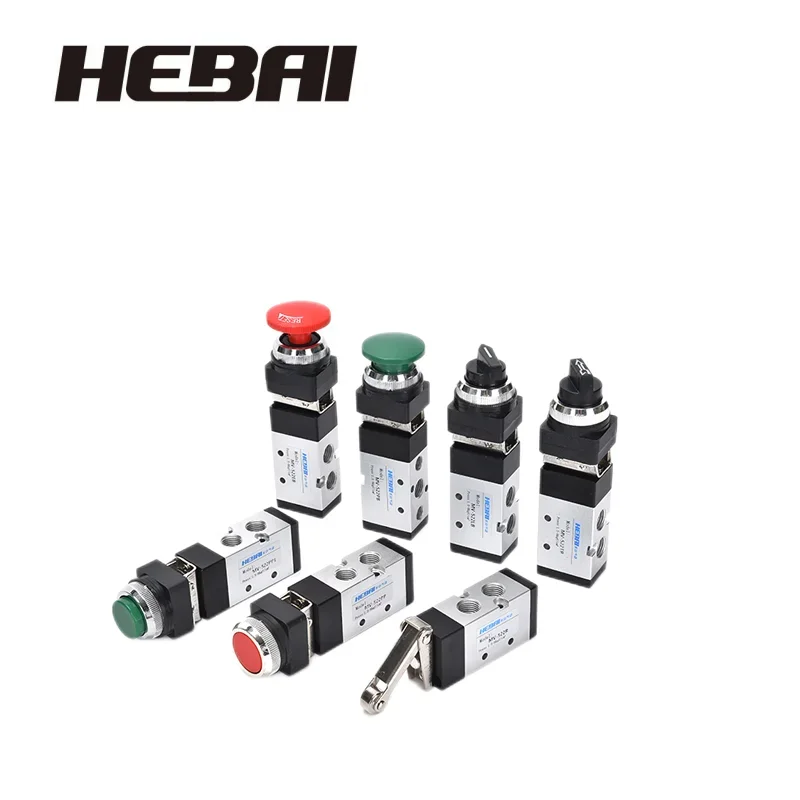 HEBAI  MV522 Select Switch Air Valve Right Pneumatics MV522 Series Mechanical Valve MV522LB 2 Position Mechanical Valve 2 Gear