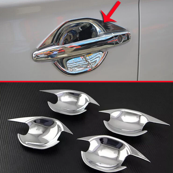 

ABS Chrome Door Bowl Trim For Mitsubishi Outlander 2016 2017 Car Accessories Stickers W4