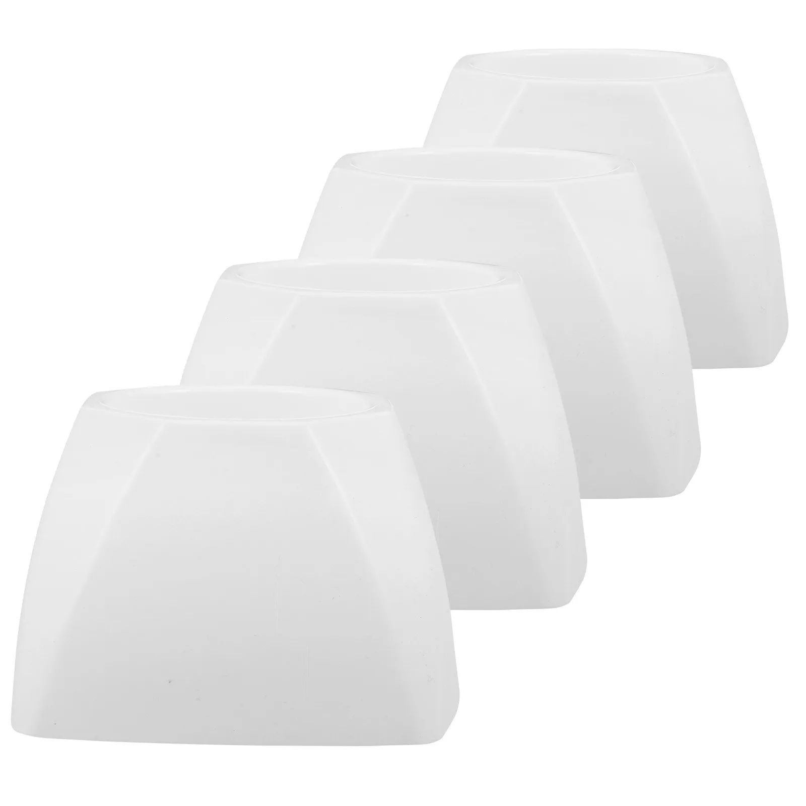 4Pcs Toilet Brush Holder Plastic Octagonal Base Stable Design Easy Clean Toilet Scrubber Replacement Bathroom Storage