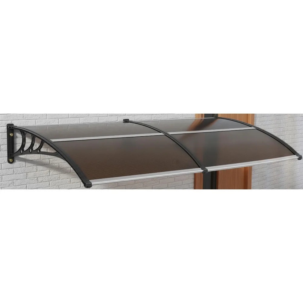 

78" x 38" Outdoor Window Door Awning Canopy, UPF50+ Polycarbonate Sun Rain Snow Protection, Easy Install Home Entry Cover
