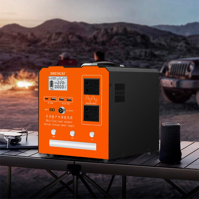 Zhengxi Outdoor portable energy storage 110v 220v high-power emergency power supply 500W 1000w portable power station