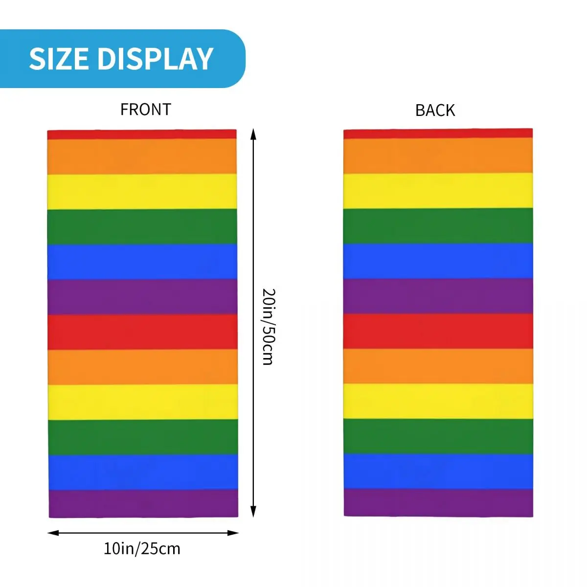 Gay Pride Rainbow Flag Bandana Neck Cover Printed Mask Scarf Multifunction Headwear Hiking Fishing Unisex Adult Breathable