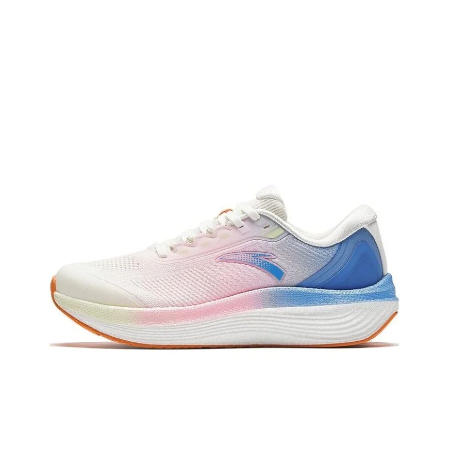 

Anta Versatile Slip Resistant Low top Running Shoes Women's White Pink Blue 922335585-4