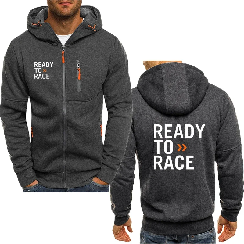 

Men's hoodies Ready To Race print High Quality cotton Hooded Jackets Autumn 2024 new Men's Hoodies Sweatshirts Cardigan