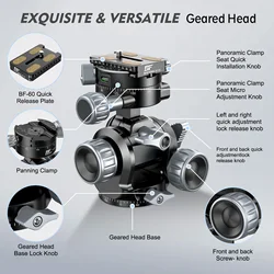 Bafang BFC-01A+DSLR gear gimbal panoramic fine-tuning architecture landscape photography four-dimensional gear gimbal