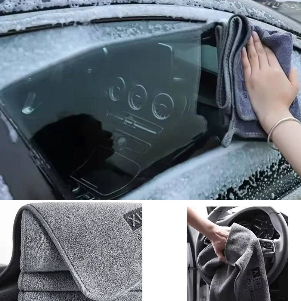 Multi Purpose Super Absorbent for Auto Home Kitchen Glass Polishing Care Microfiber Cleaning Cloth Twisted Weave Car Wash Towel