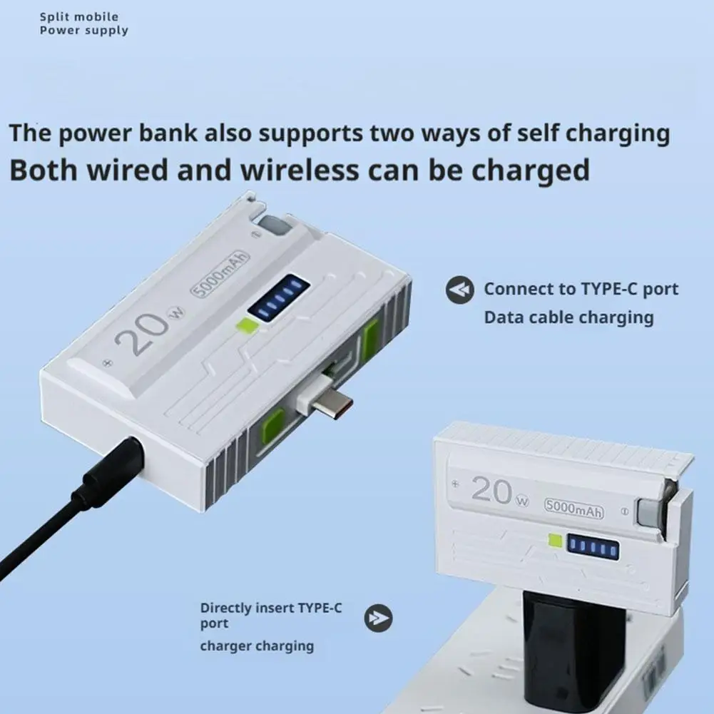 21700 Batteriekasten DIY Kit Batterieladegerät Hülle DIY Power Bank Box 20 W Schnellladung zum Aufladen von Telefonen (ohne Batterien)