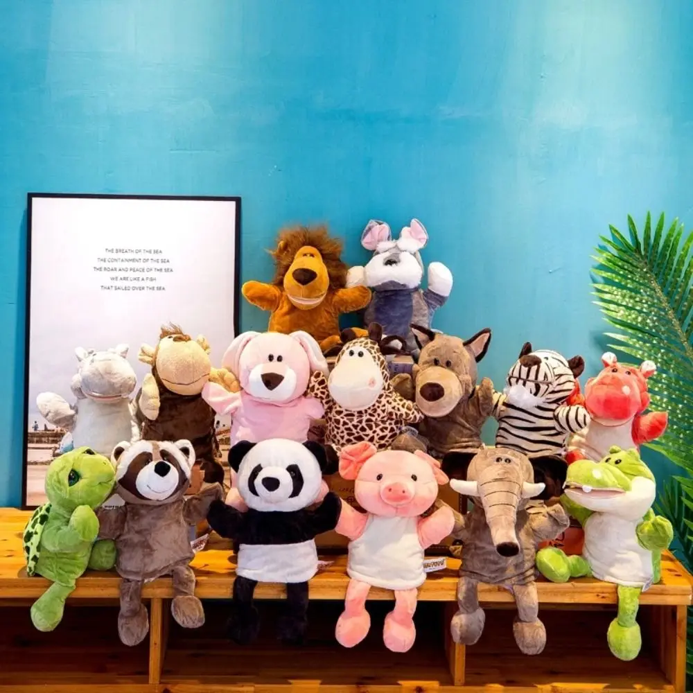 Accessoires interactifs, gant de jeu, Panda Parent-enfant, accessoires d'histoire de maternelle, poupée à main en peluche, marionnette à main animale, marionnettes pour enfants