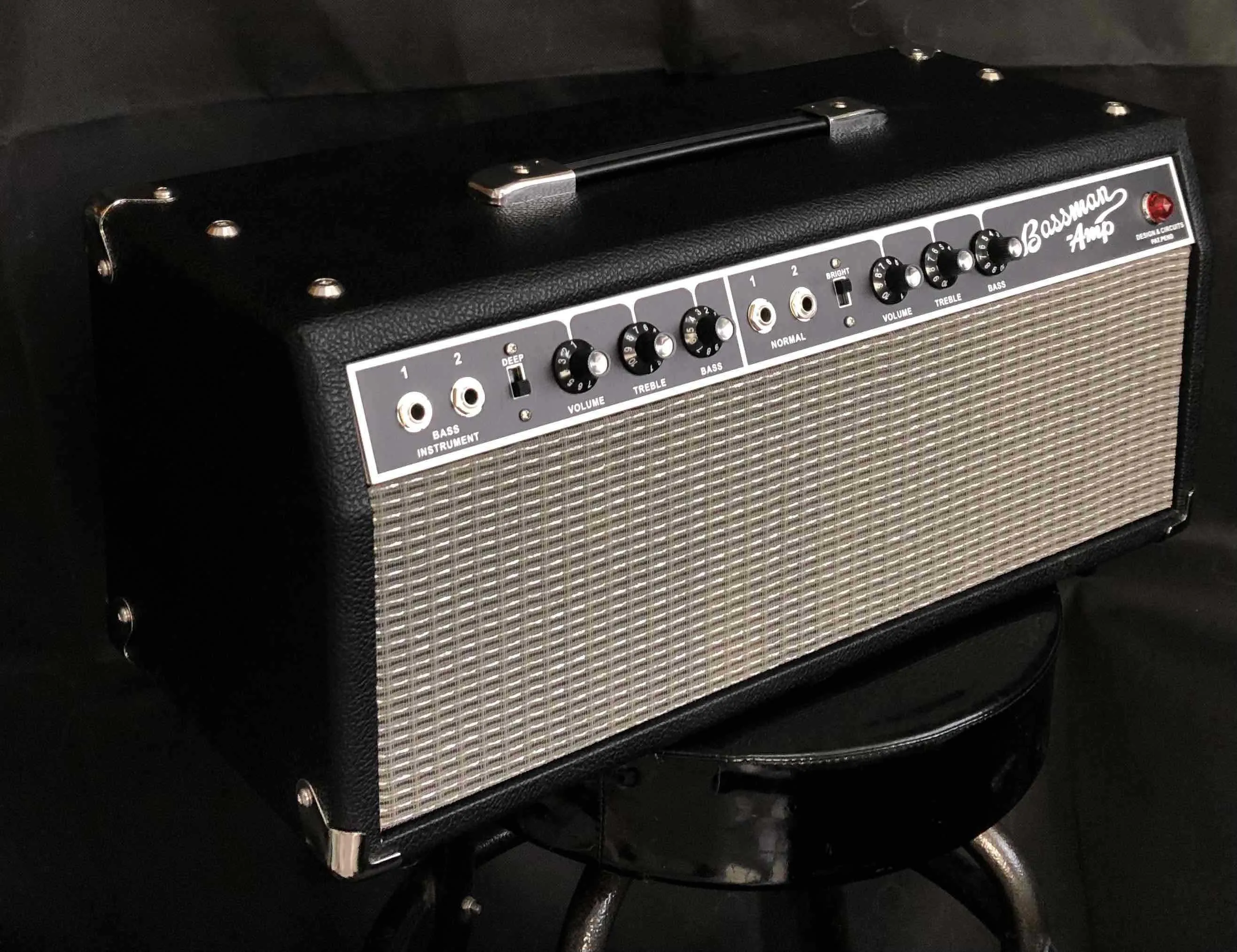 

Custom HandBuilt '59 Tweed Bassman Guitar Amplifier Head, Handwired Valve Amp Model