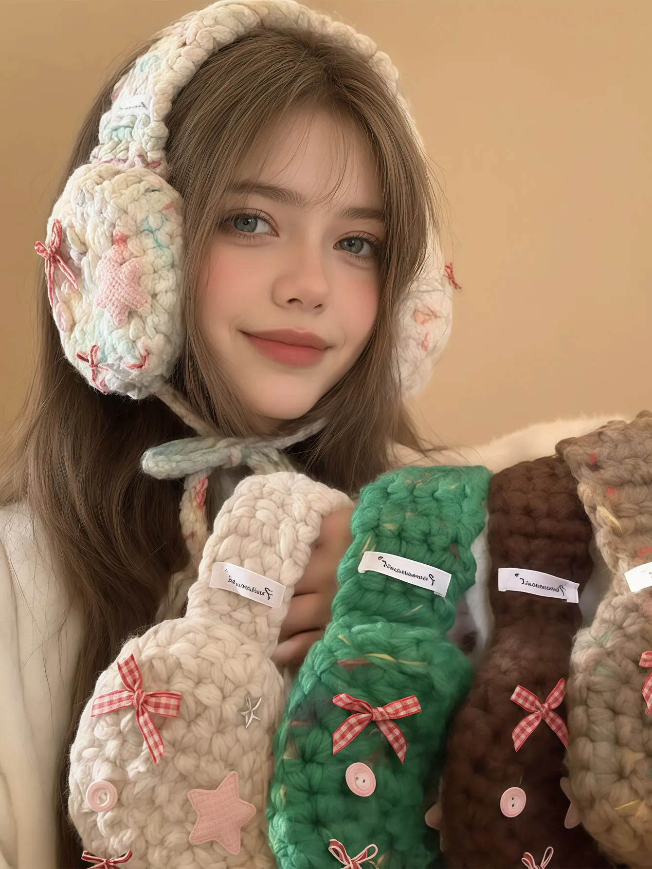 1PC  2026 Autumn-Winter New Style Ear Warm Protector Ear Hat Cute Style Knitted Winter Protection and Warmth Ear Cover