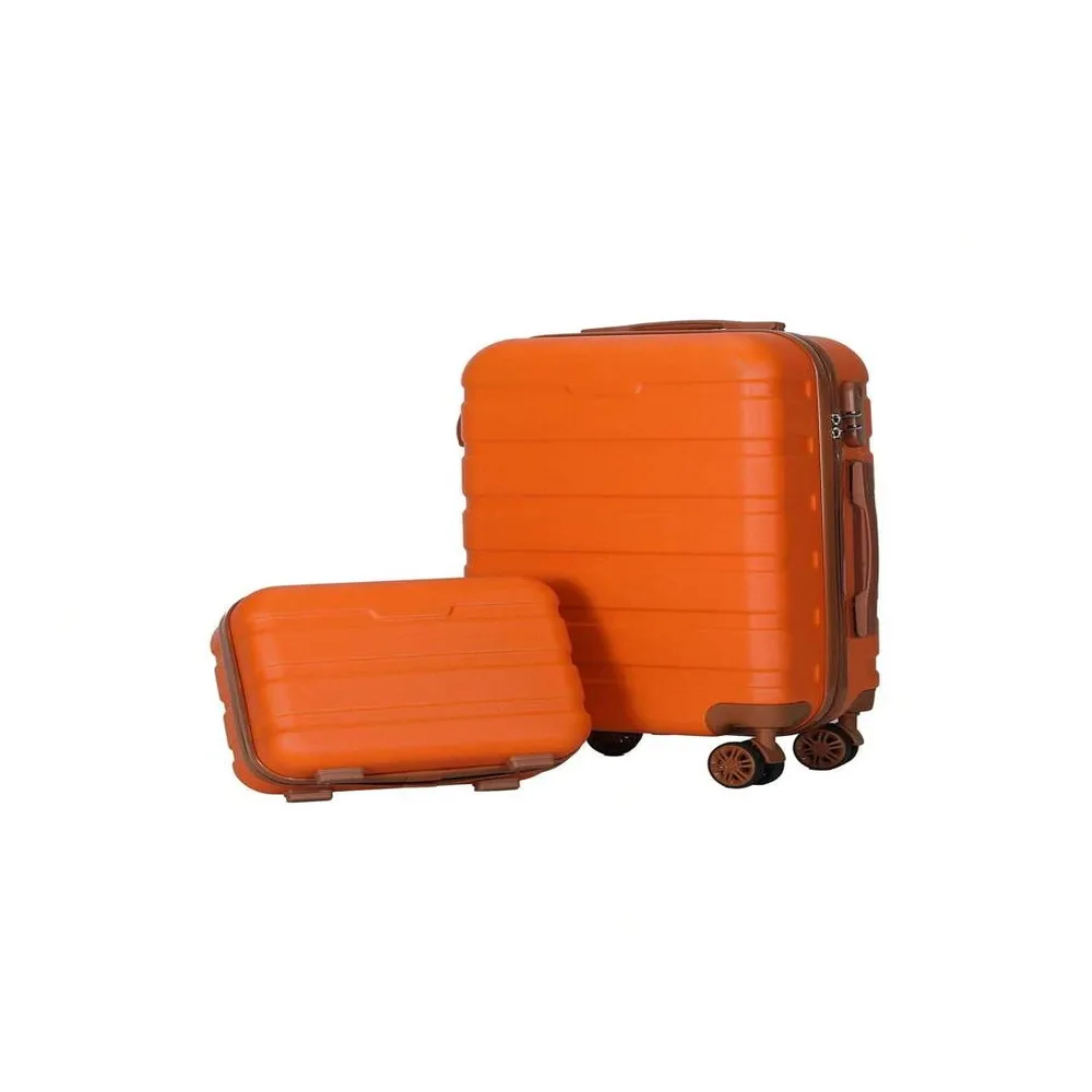 

Дорожный набор из 2 предметов, 14-дюймовый косметичка, 20-дюймовый чемодан - кодовый замок, большая вместимость, стильный для путешествий, деловых поездок