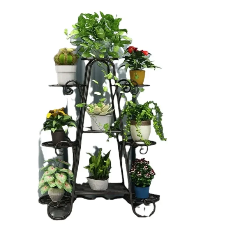 For Flower Shelf Indoor Home Decoration Living Room Floor-to-ceiling Balcony Storage Flower Pot Frame