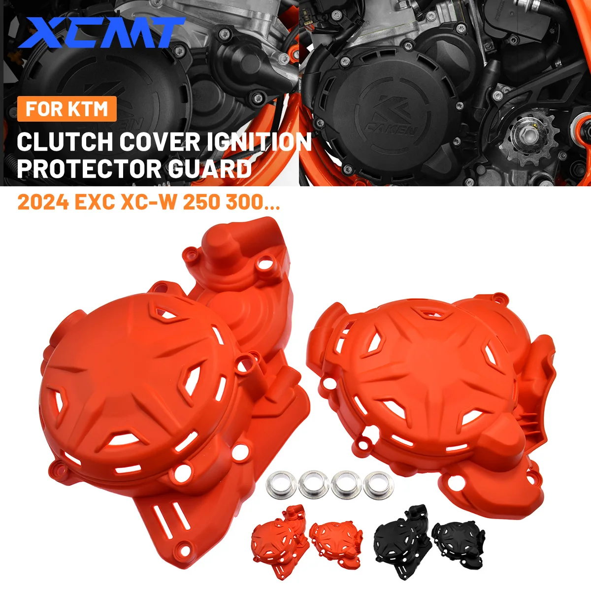 

2024 Motorcycle Clutch Cover Ignition Protector Guard For KTM EXC250 EXC300 XCW250 XCW300 GasGas 250 300 EC/EX/MC Husqvarna TE