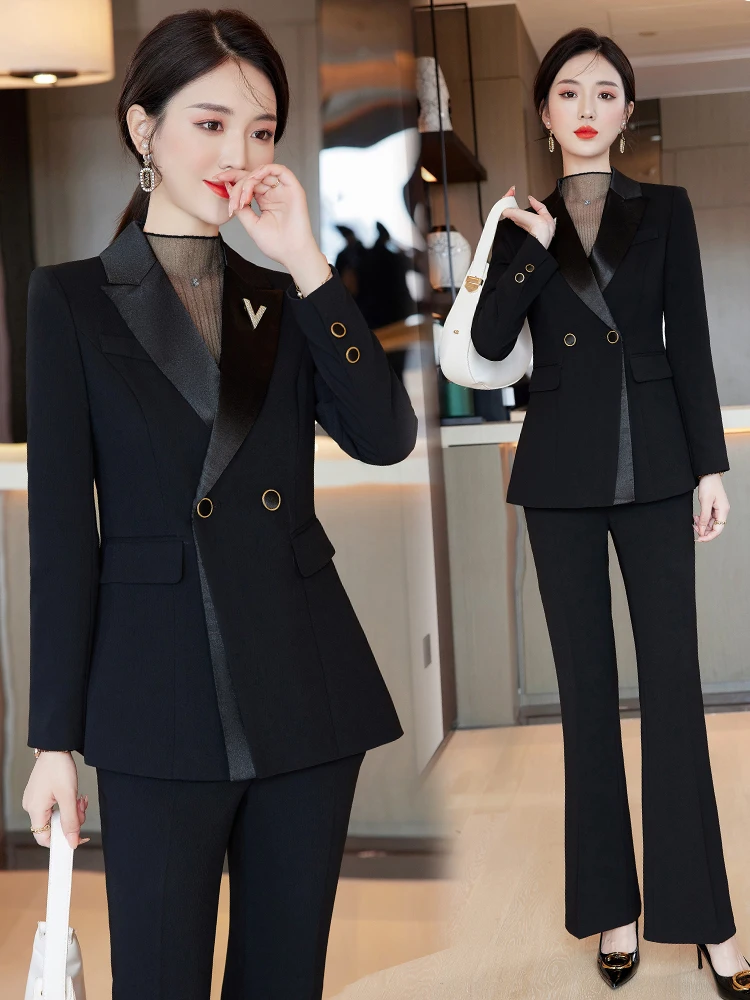 Two Pieces Set Size  Formal Work Career Blazer Coat With Pant Set Suit 2024  New Women Pant Suit