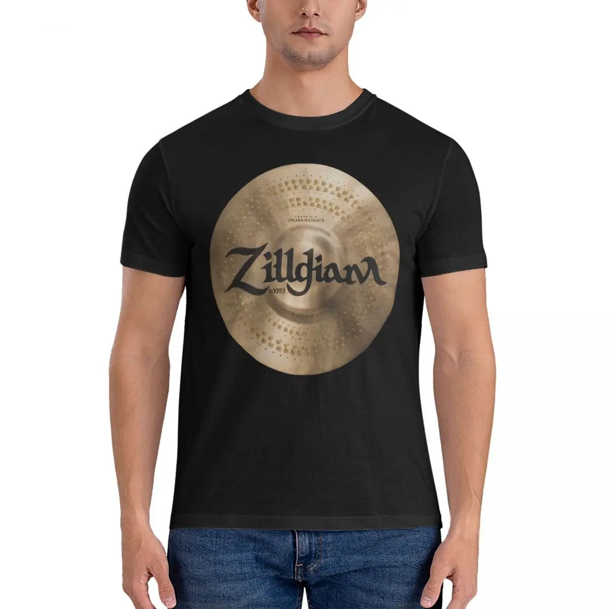 Celestial Serenity T Shirt for Men Cotton Funny T-Shirt Round Collar Zildjian Tee Shirt Short Sleeve Clothes Printed