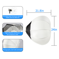 65cm Globe Lantern Softbox Bowens Elinchrom Mount Quick Ball Diffuser Ring Soft Light Modifier for Film-Making Video Shoot Flash