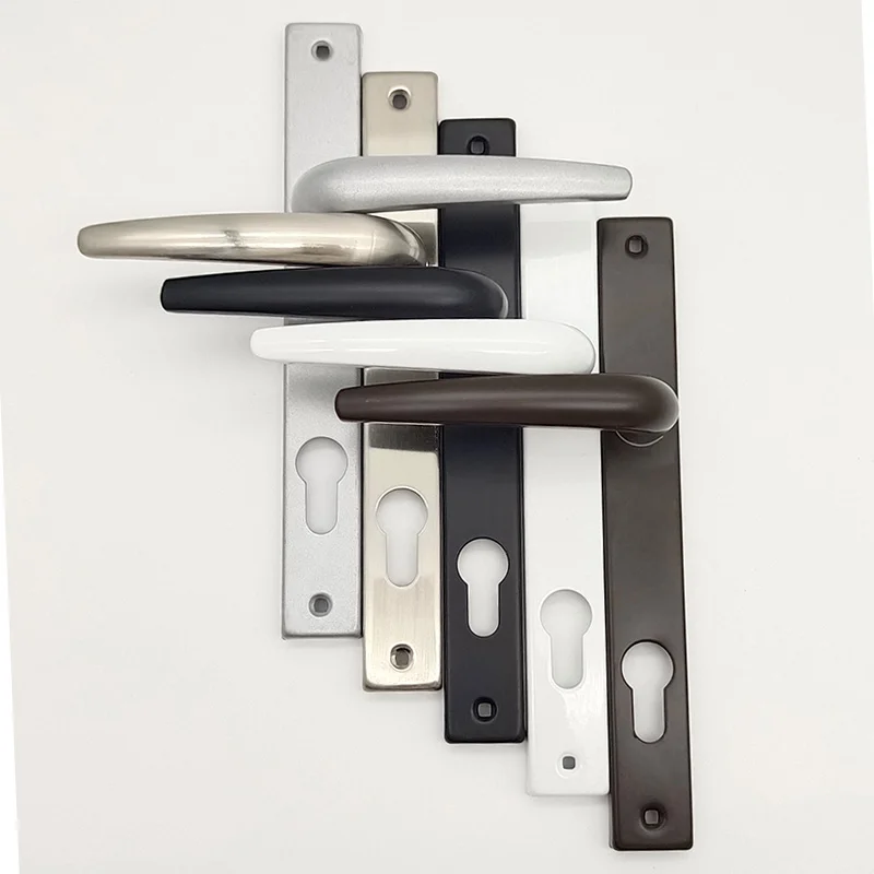 8530 universal home door lock iron panel aluminum handle P-A-02-W
