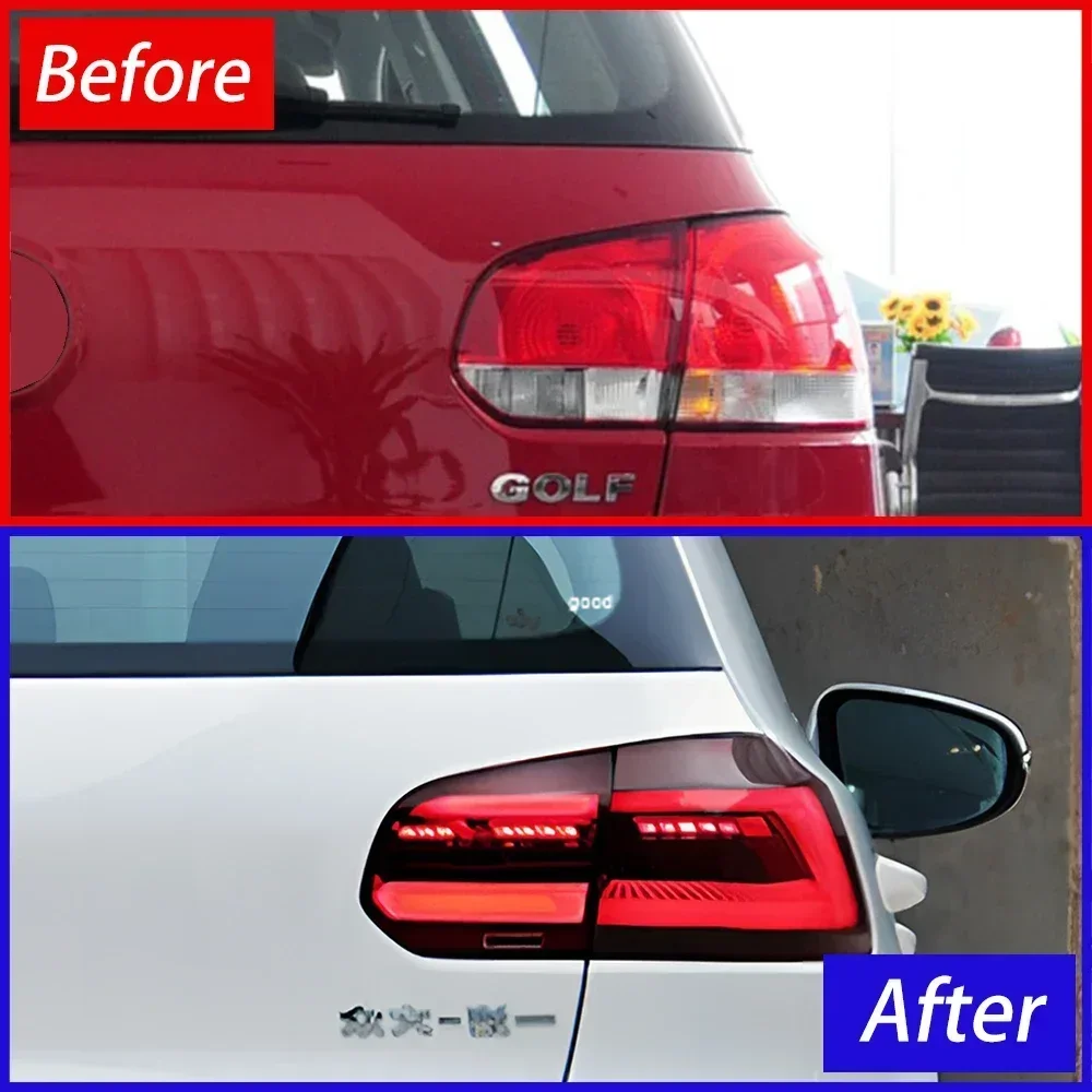 ل 2010-2012 VW Golf 6 MK6 السيارات الخلفية الخلفية مصابيح الجمعية ترقية جولف 8 LED غاسل بدوره أضواء خلفية التوصيل والتشغيل الملحقات