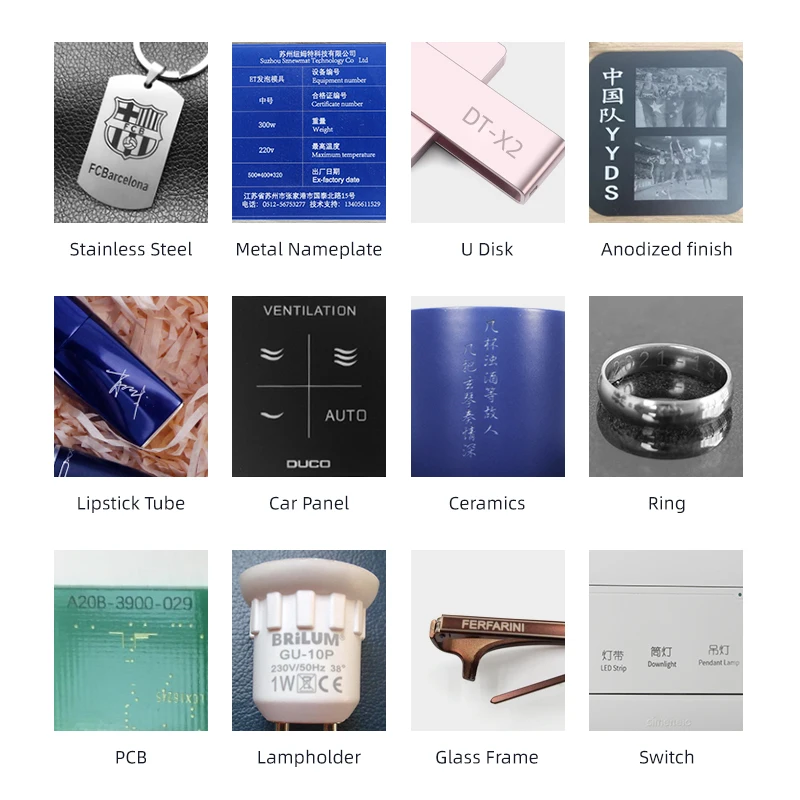 Diaotu Raycus Fiber Laser Marking Machine with Rotary Ezcad Laser Engraving and Cutting Machine For Metal Laser Engraver Silver