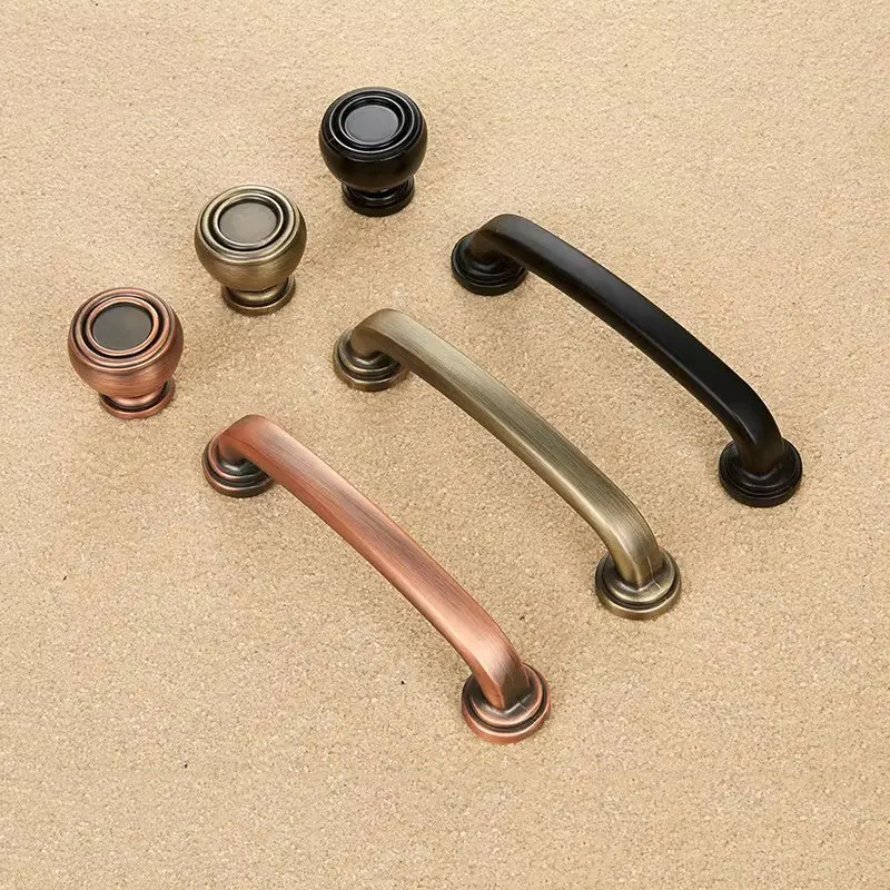 

Vintage Zinc Alloy Cabinet waesHandles Antique Silver Drawer Knobs Kitchen Cupboard Door Pulls Retro Furniture Hardware